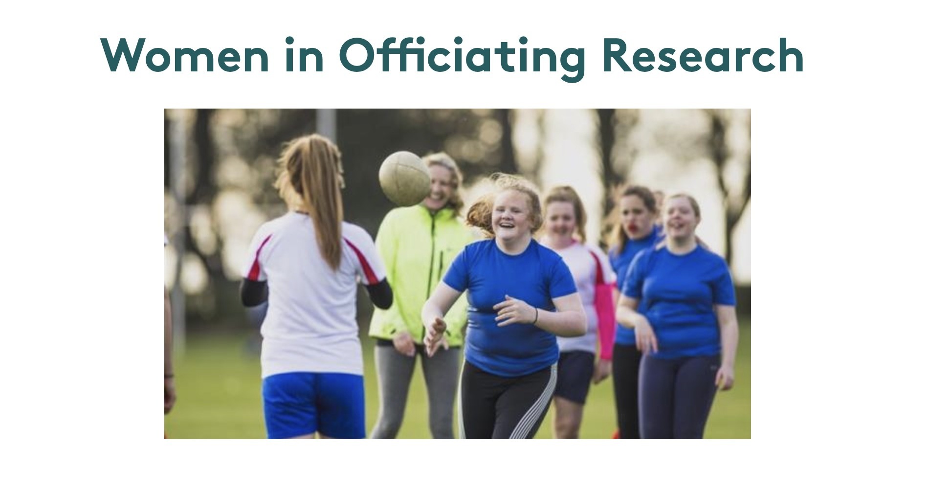 Women in Officiating Research